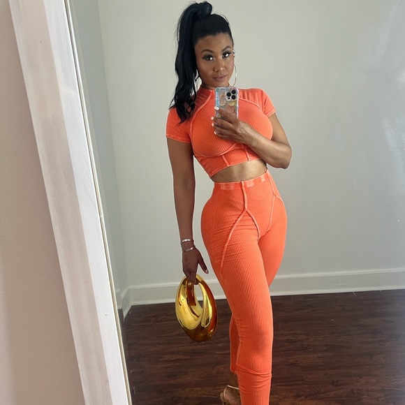 2 pc leggings set (Acid wash) - Picture 3 of 5